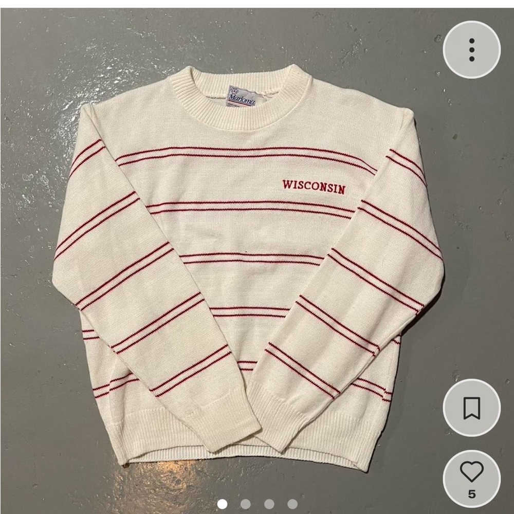 Vintages 80s Striped Wisconsin Sweater